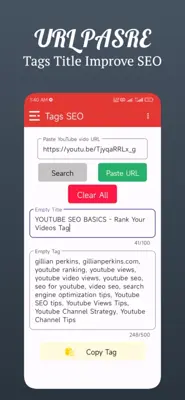 Tags SEO - Video Finder android App screenshot 2